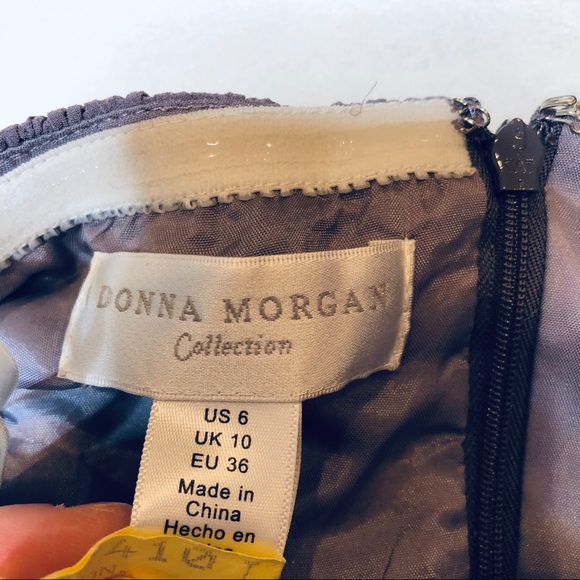 Formal/Wedding Gray Donna Morgan Womens Rhea Dress - Picture 6 of 9